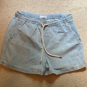 NWOT large denim drawstring shorts from loft, 3” inseam